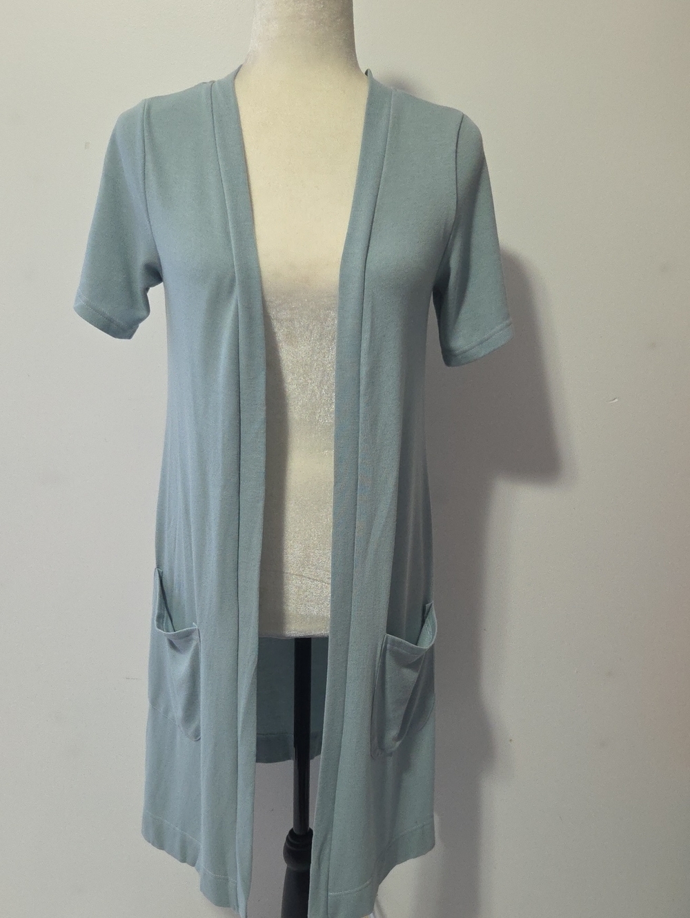 Tickled Teal Light Blue Short Sleeve Cardigan